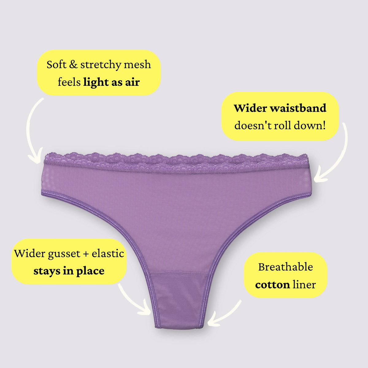 Lacey Undies 2 Pack in Lilac - Uye Surana