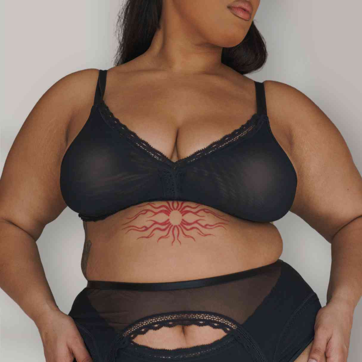 Black Sheerly Mesh Bralette