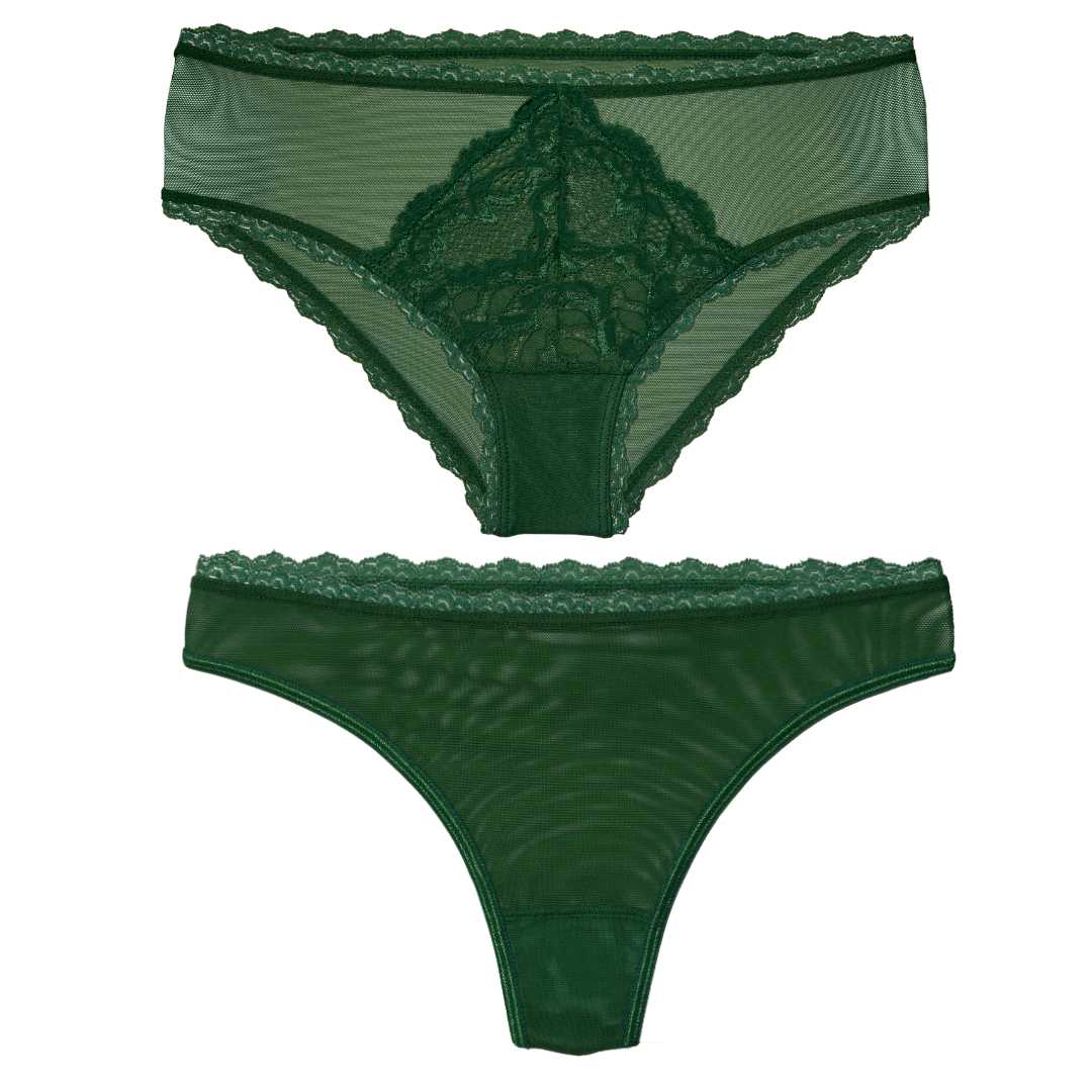 Lacey Undies 2 Pack in Forest - Uye Surana