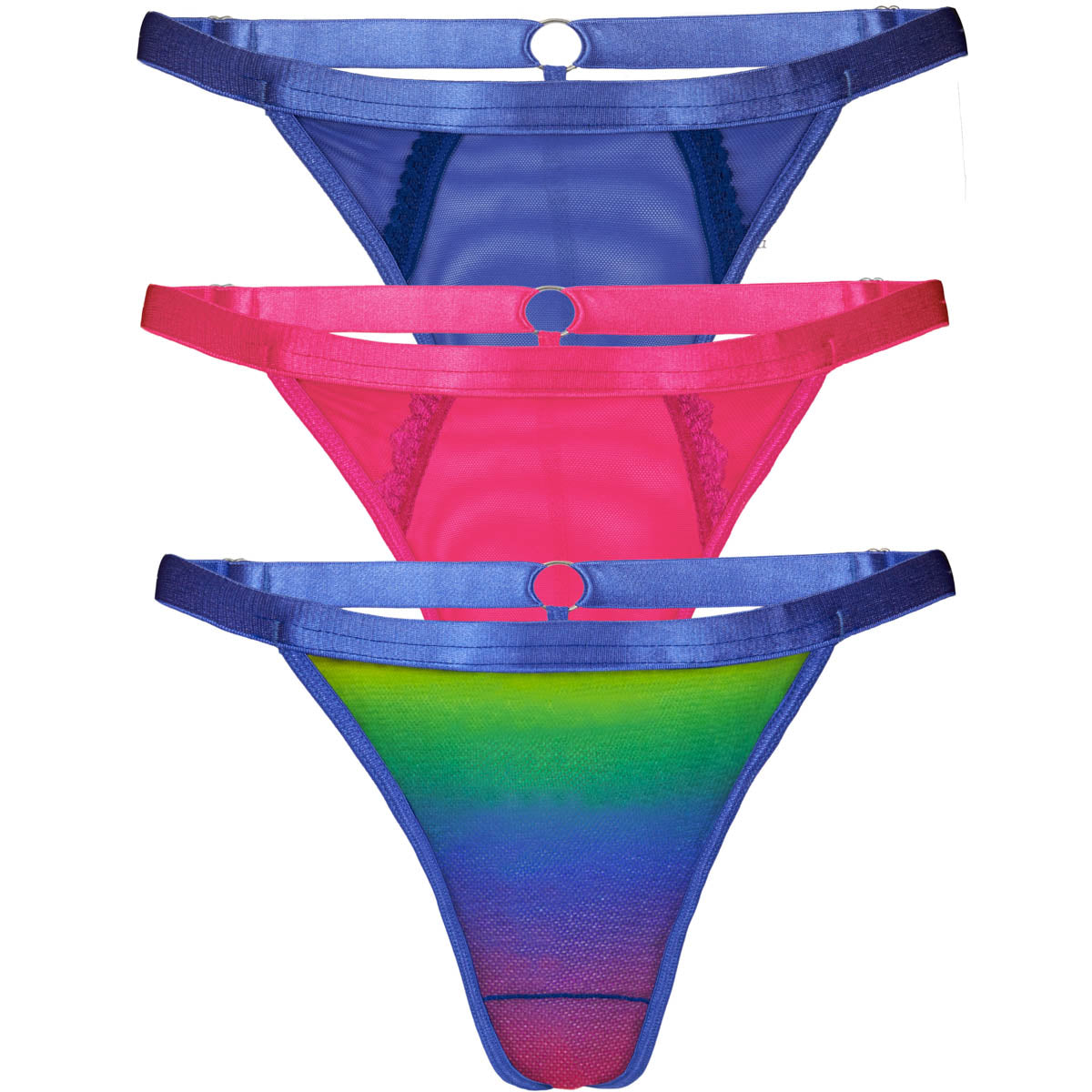 G-String 3-Pack in Rainbow Brights