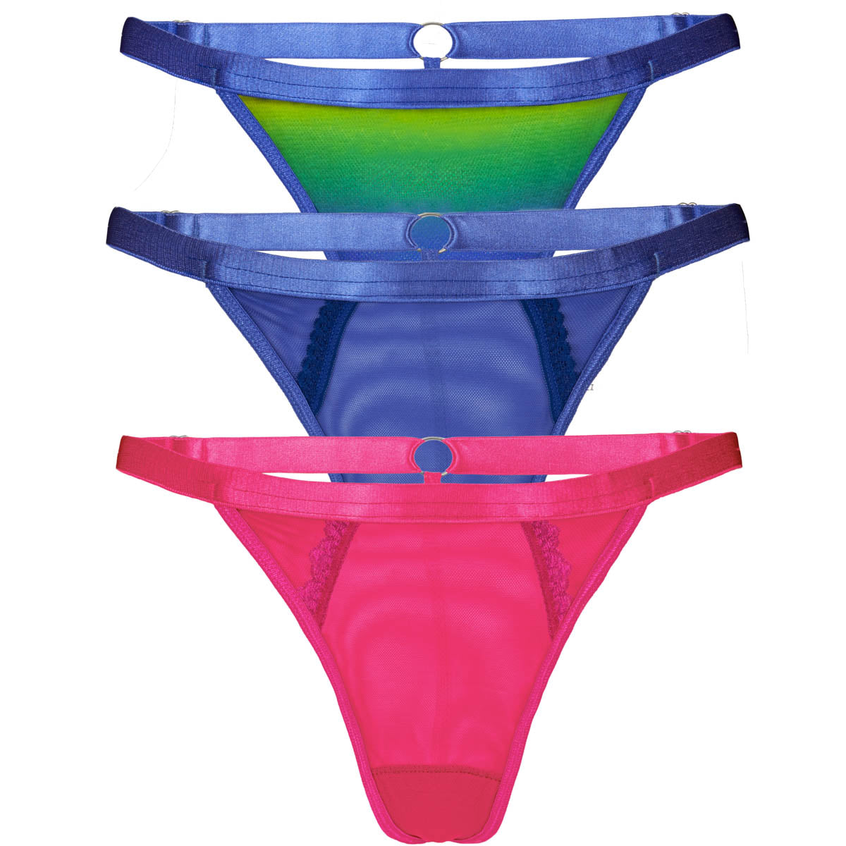 G-String 3-Pack in Rainbow Brights