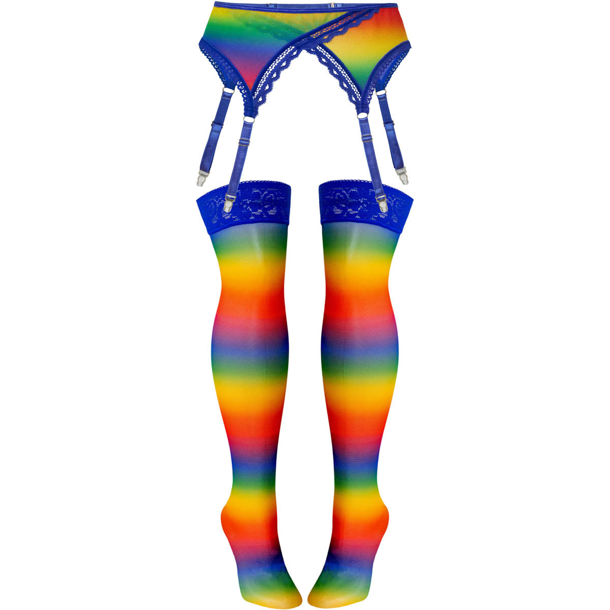 Rainbow Bright Garter + Stockings