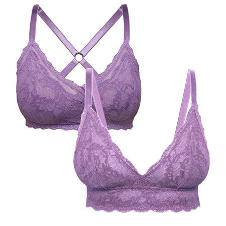 Lacey Bralettes 2 Pack in Lilac - Uye Surana