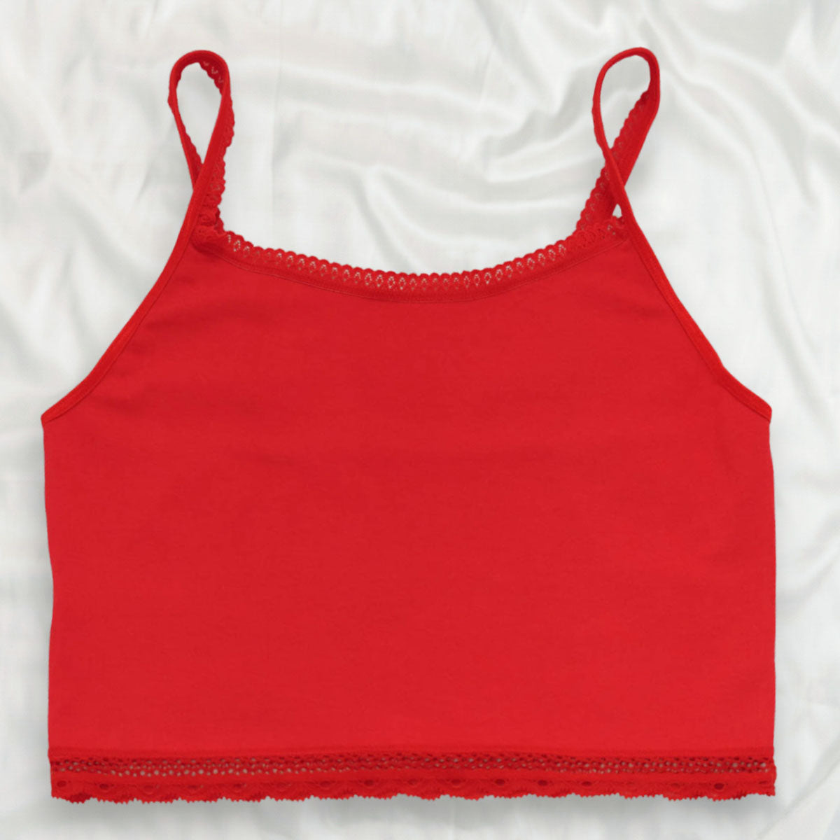 Cloudsoft Cotton Crop Cami in Goji