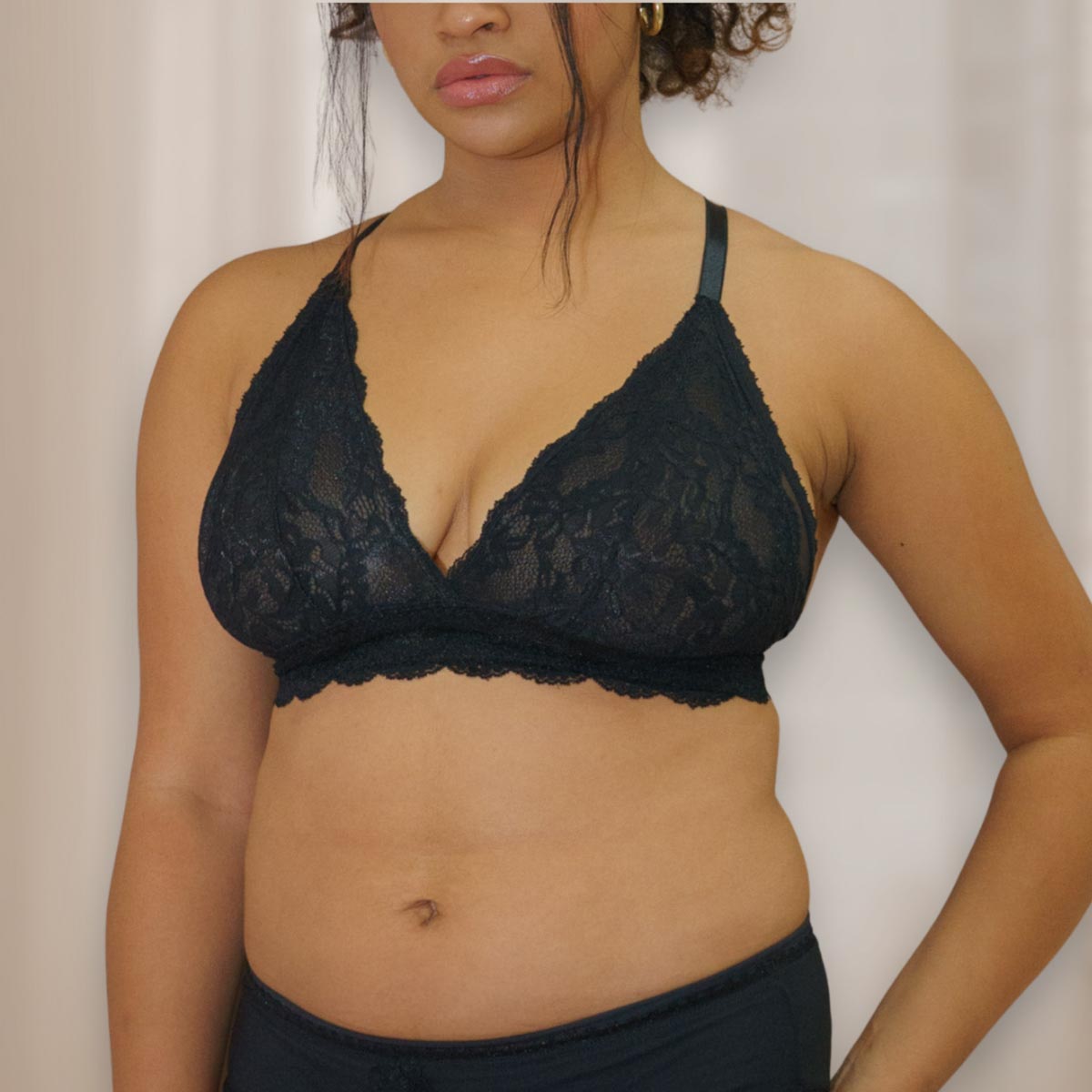 Lacey Everyday Wireless Bra in Black