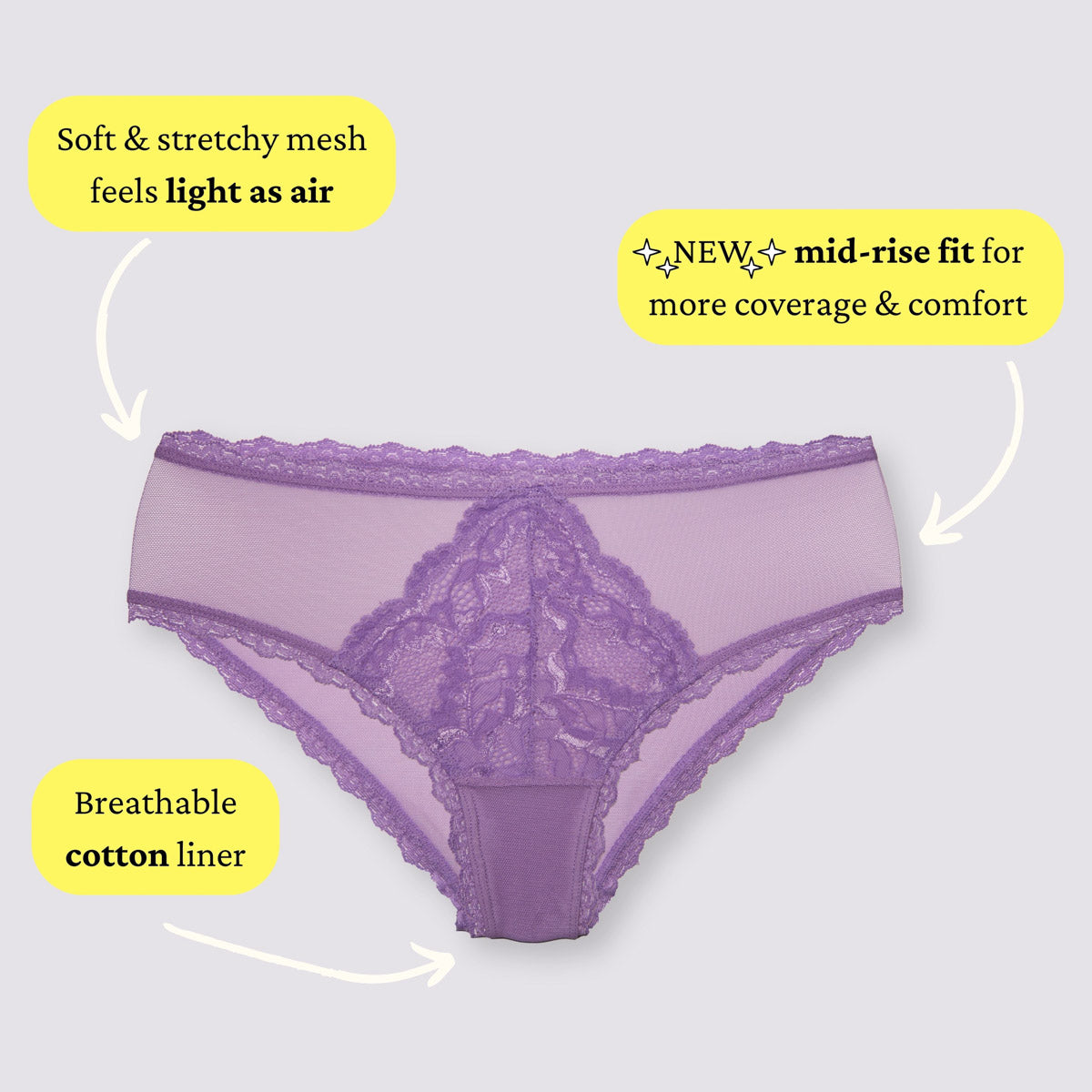 Lacey Undies 2 Pack in Lilac - Uye Surana