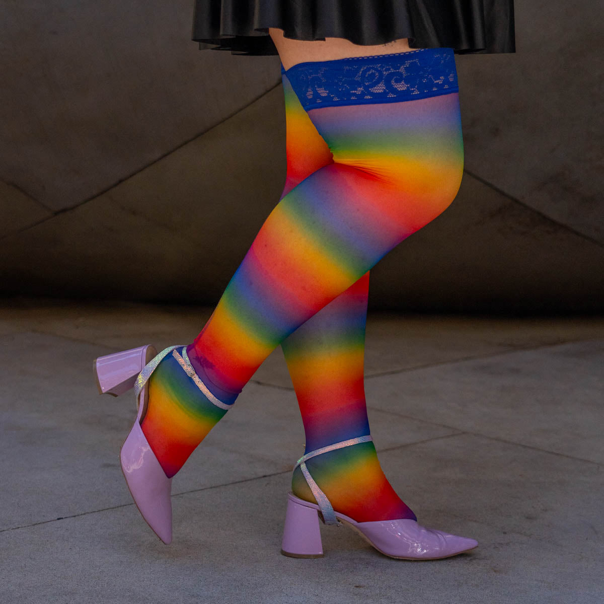 Rainbow Bright Garter + Stockings