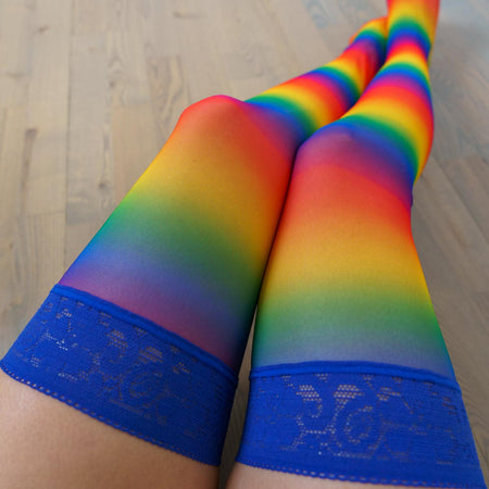 Rainbow Bright Printed Stay Up Stockings