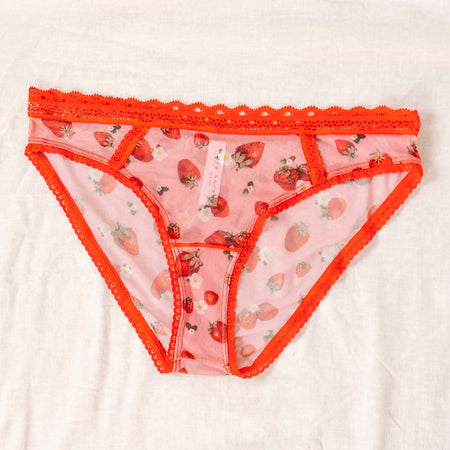 Strawberries & Cream Printed Bikini - Uye Surana