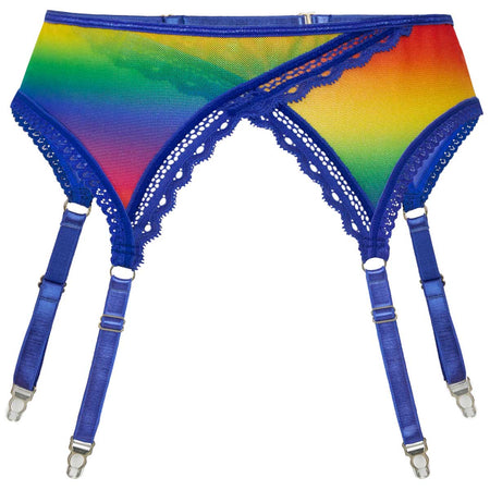 Rainbow Bright Printed Adjustable Garter Belt