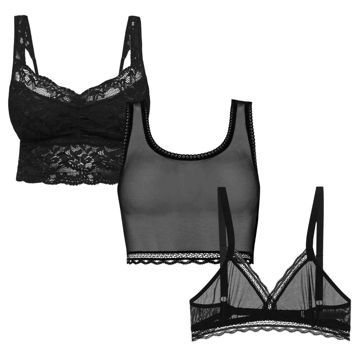 Back to Black Bralette 3-Pack