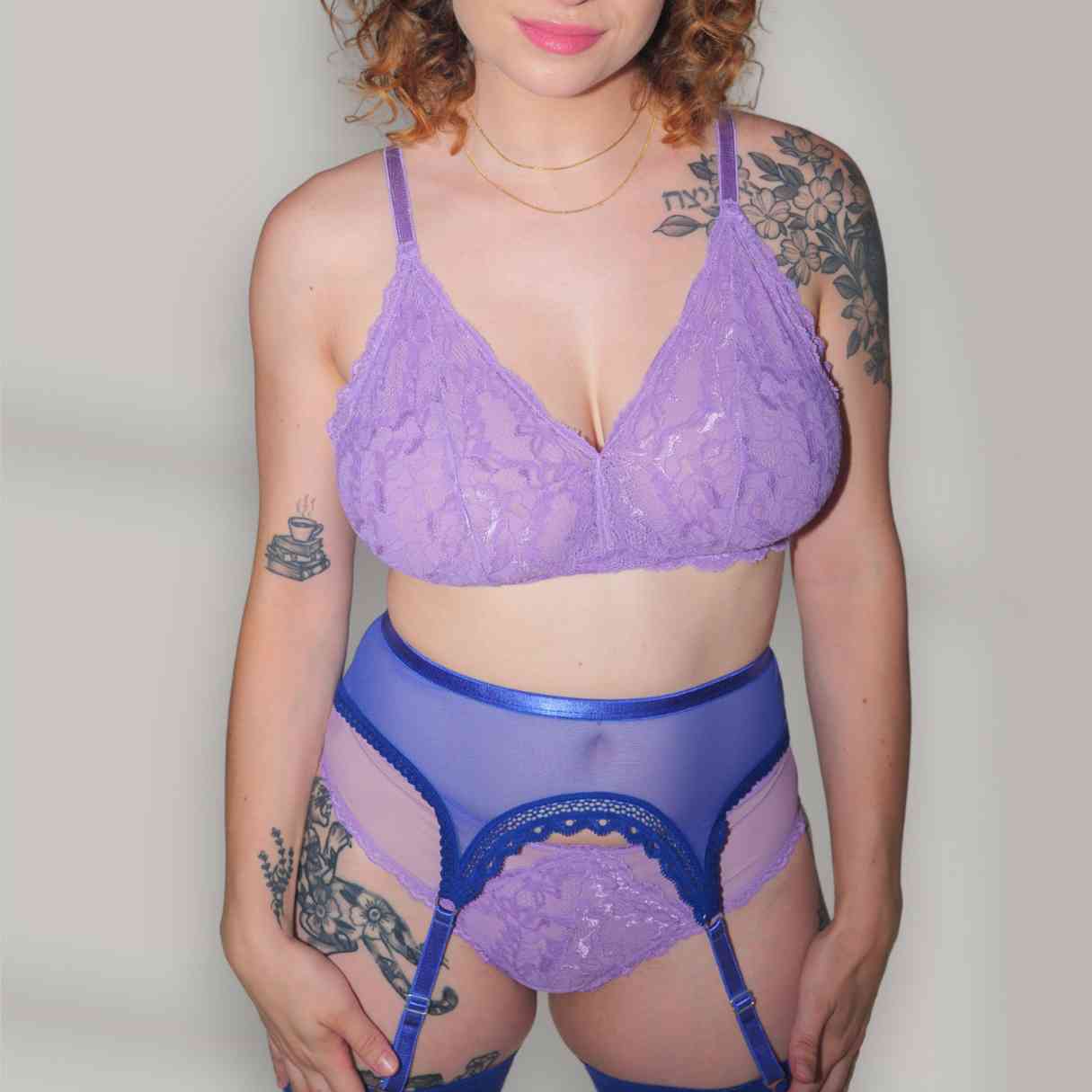 Lacey Everyday Wireless Bra in Lilac